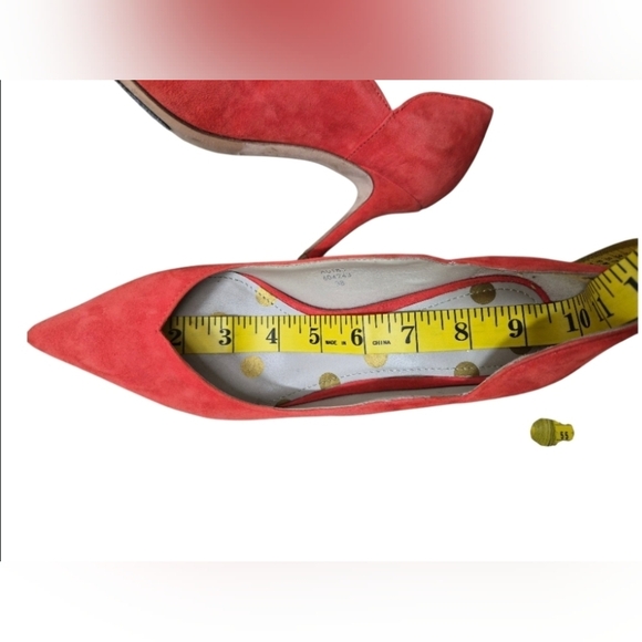 Boden Suede Leather Madison Courts Burnt Orange Scallop Heels Size 7.5 - Picture 14 of 16